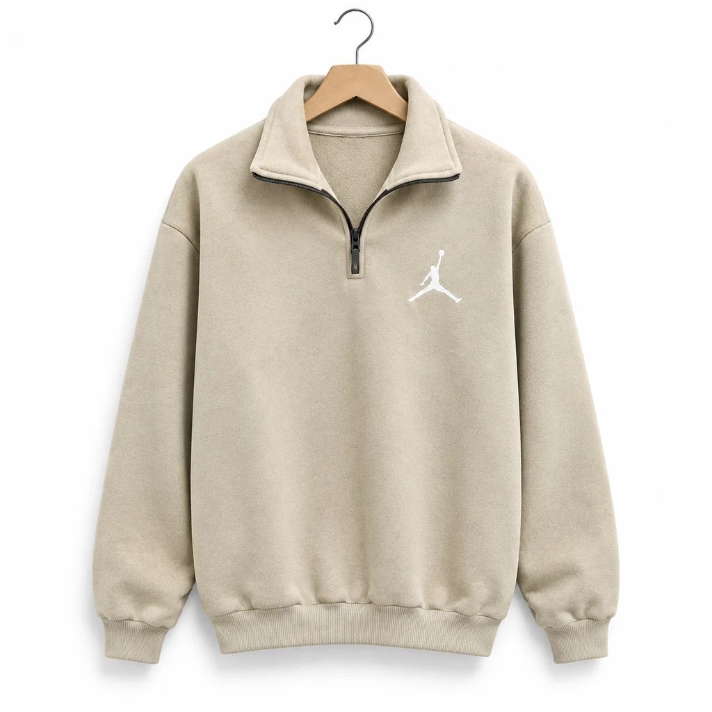دورس نیم زیپ مردانه مدل Jordan-کرم