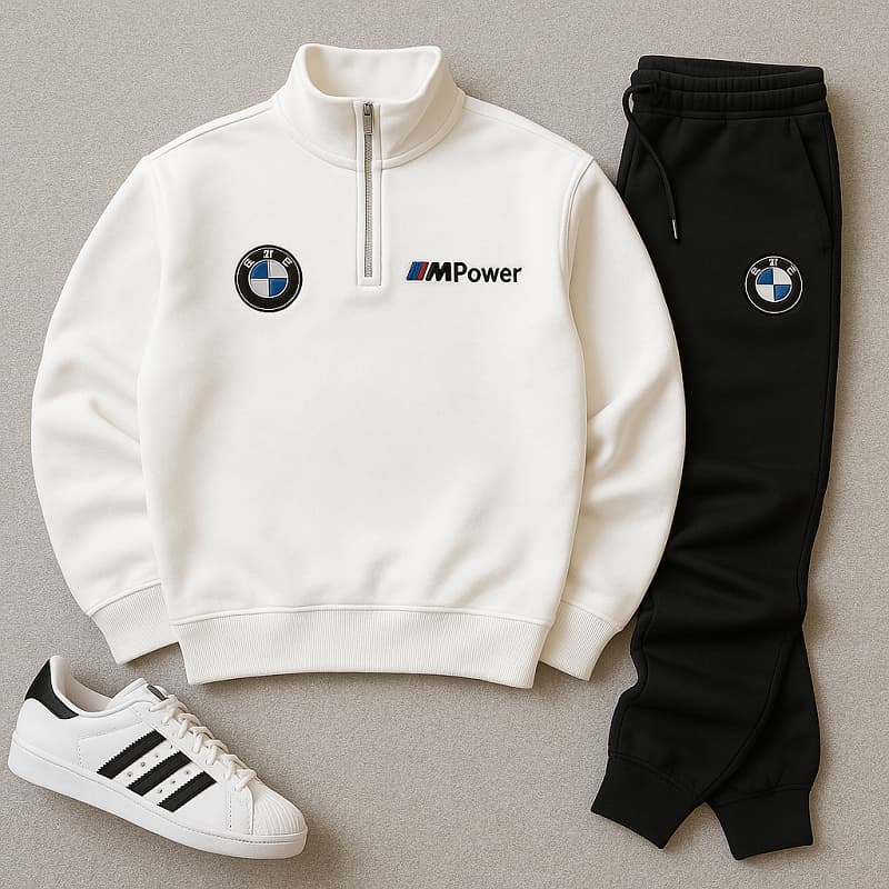 ست دورس و شلوارbmw مردانه طرح Mpower